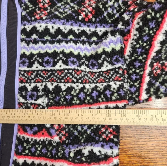 DSG Cozy Fleece Full Zip Jacket Funky Fair Isle Pattern Girls Medium (10-12) NWT - Picture 13 of 14